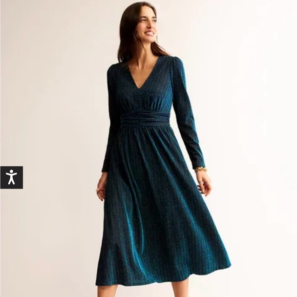 Boden Dresses & Skirts - NWOT Boden Ruched Sparkle Midi Dress